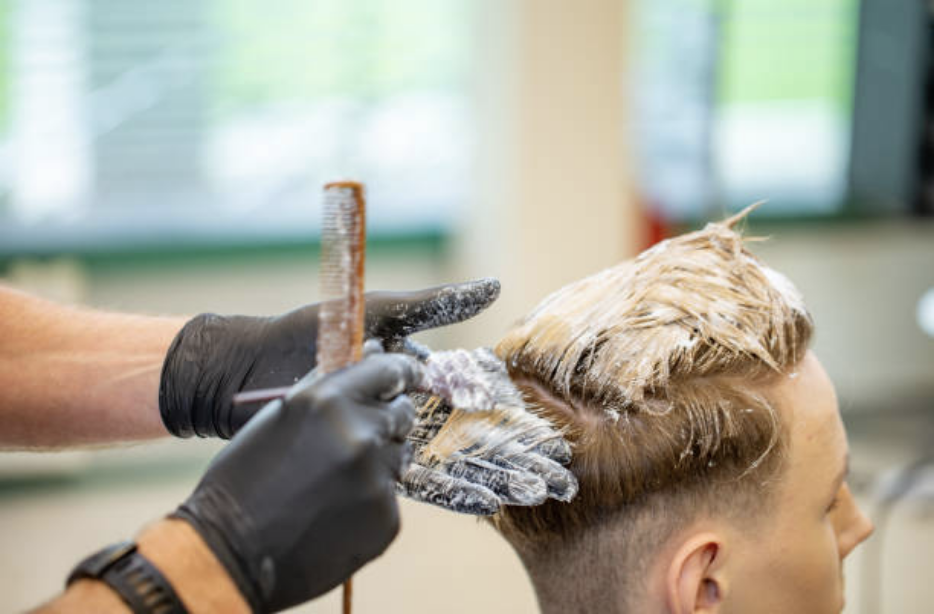 man hair coluring after hair transplant